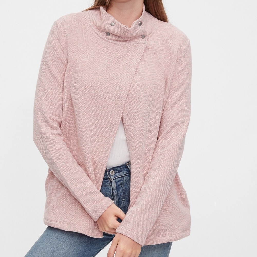 Gap Pink Nursing/Maternity Mock Neck Sweatshirt